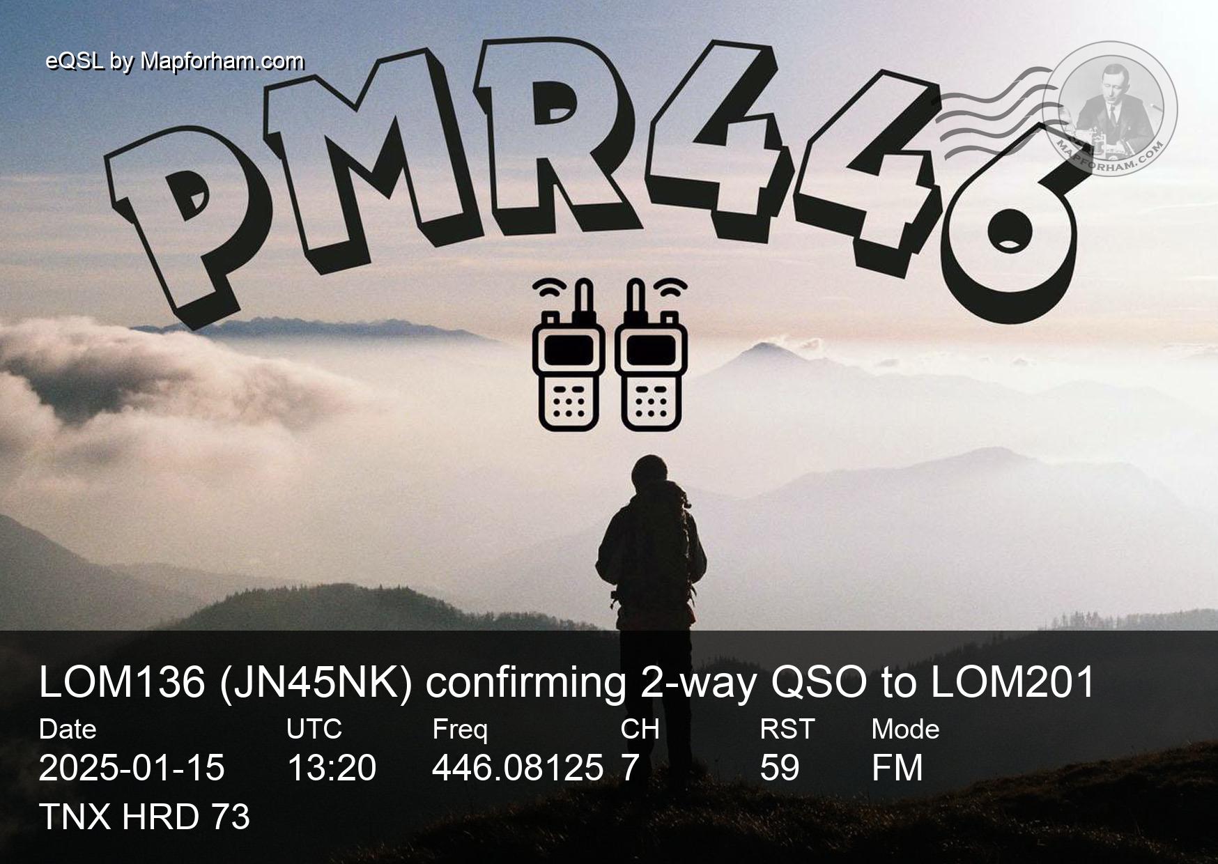 eQSL from LOM136 to LOM201